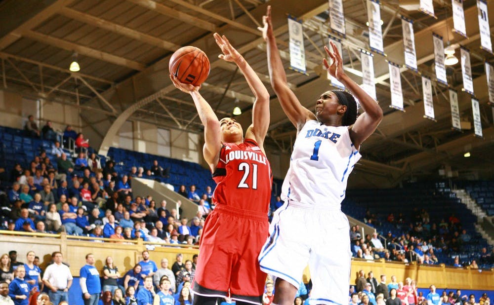 Elizabeth Williams finished just shy of a double-double with nine points and eight rebounds in Thursday's 71-45 win.