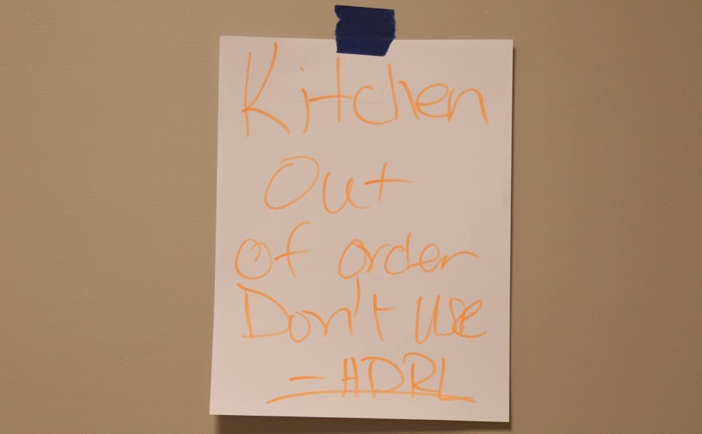 Students have reported that urine has been leaking from the ceiling in the Brown residence hall kitchen.