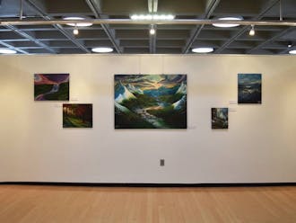 Senior Kelsey Graywill's exhibit "Makings of a Mind" ran in the Bryan Center's Brown Gallery through March 12.