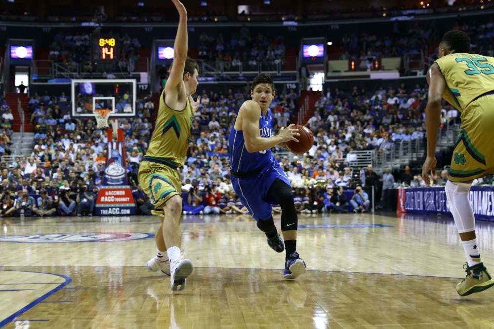 Grayson Allen scored 27 points before fouling out in overtime Thursday.