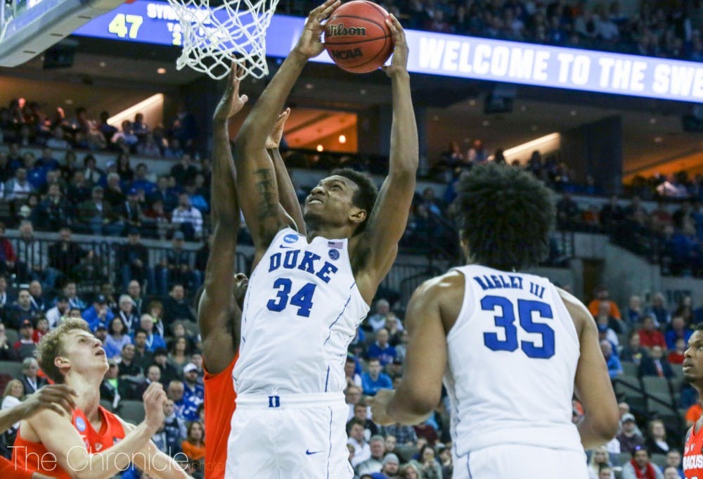 Bagley and Carter should look to go to work in the paint against Kansas. 
