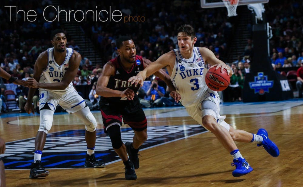 <p>Grayson Allen led Duke with 21 points Friday and has been a sparkplug off the bench for much of the last month.</p>