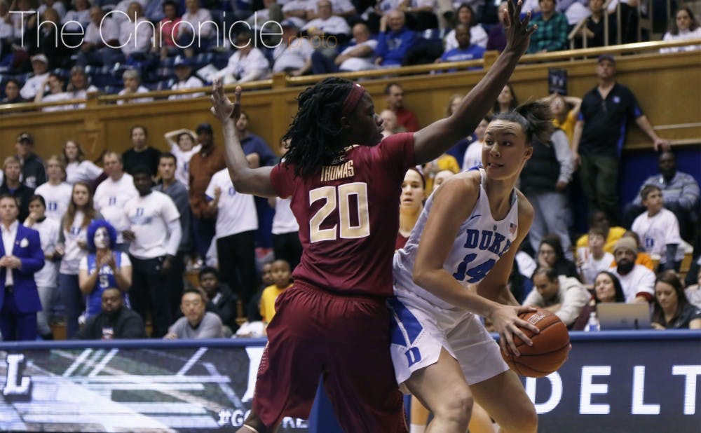 Freshman Faith Suggs and the rest of the young&nbsp;Blue Devils have endured some growing teams against the nation's top teams this season.