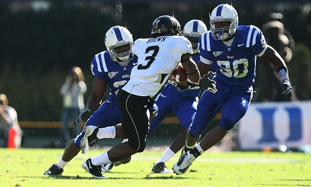 Duke’s secondary was torched by the Wake Forest offense through the air and on the ground, giving up 38 points to the potent Demon Deacon attack.
