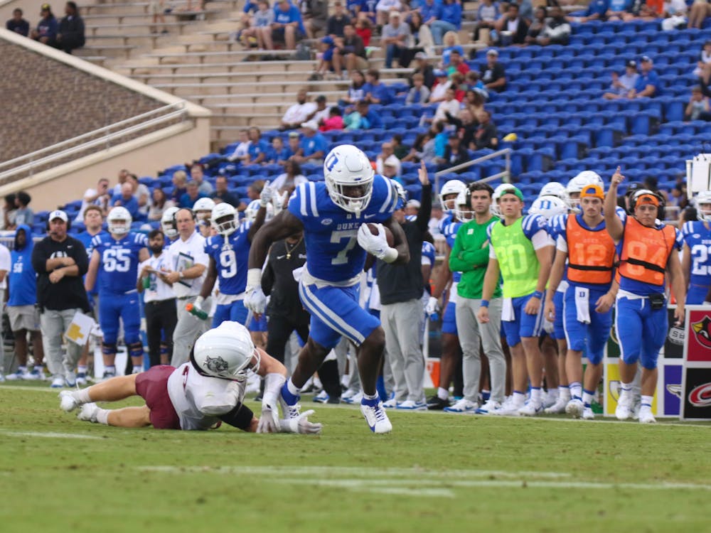 Graduate student Jordan Waters rushed for a career-high 112 yards in No. 21 Duke's win against Lafayette.