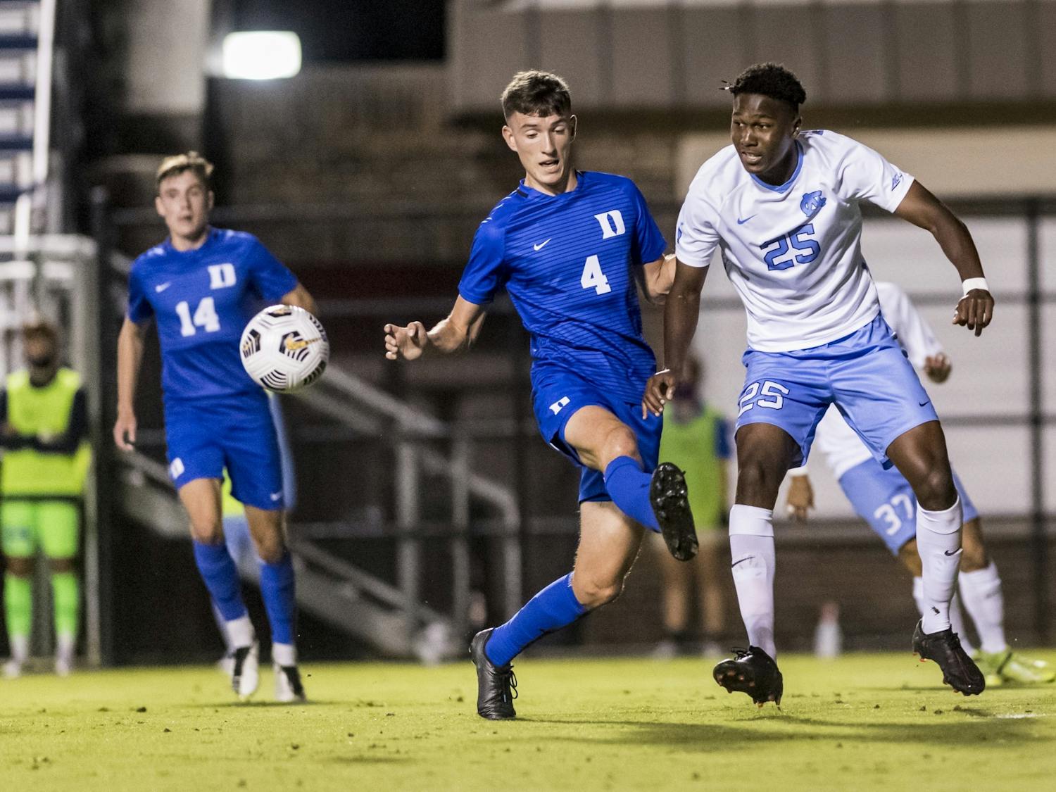 Freshman defender Lewis McGarvey has been one of the bright spots on a young Duke squad.
