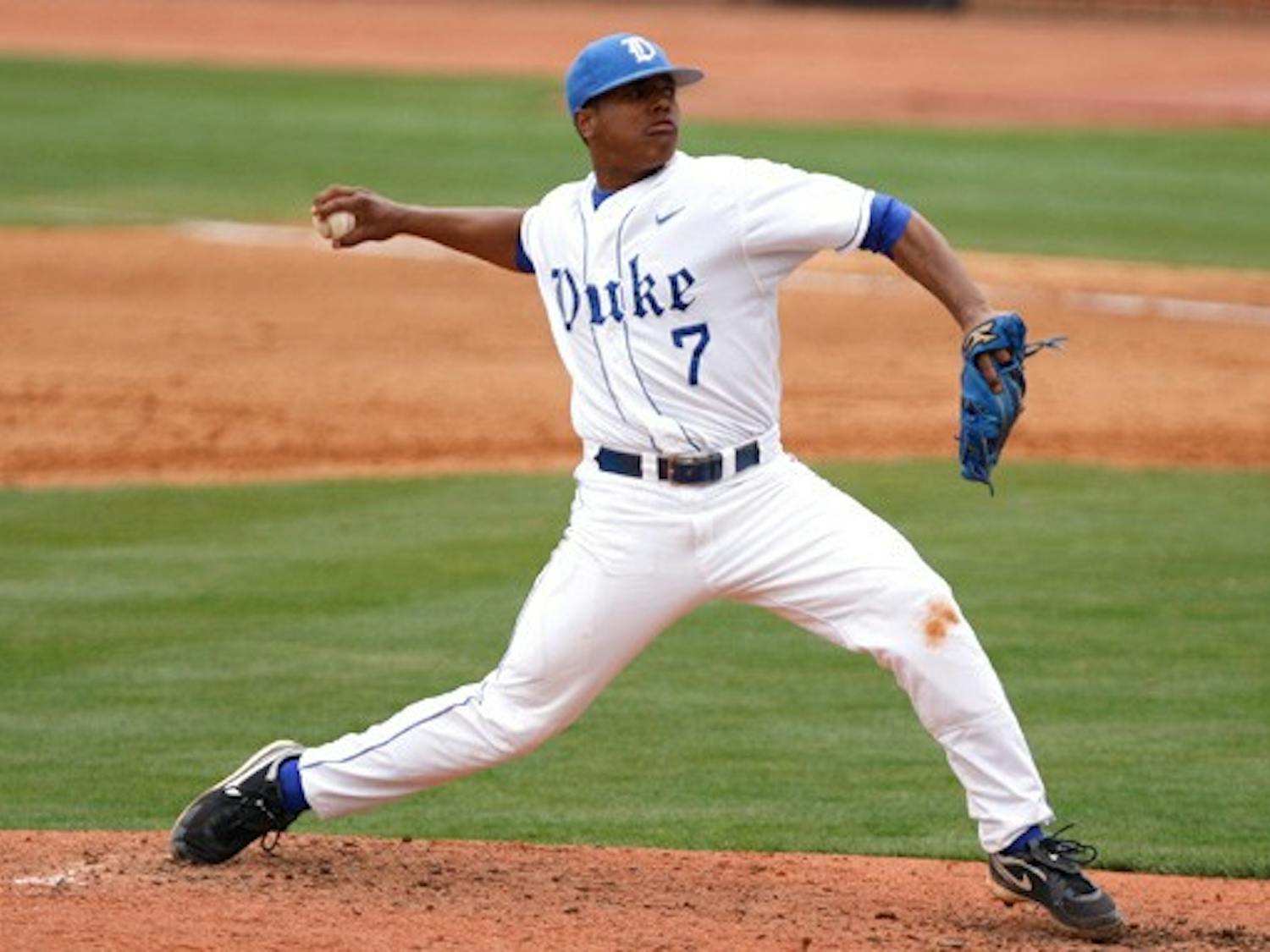 Freshman relief pitcher Marcus Stroman (above) and starter Chase Bebout, also a freshman, have combined for eight wins this season.