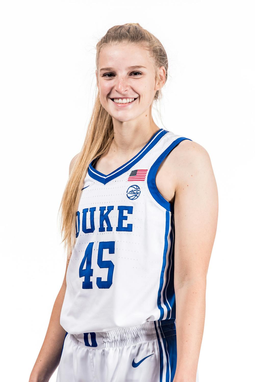 Emma Schmidt debuted for Duke in its 78-35 rout of Charleston Southern last season.