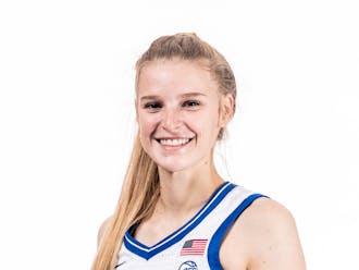 Emma Schmidt debuted for Duke in its 78-35 rout of Charleston Southern last season.
