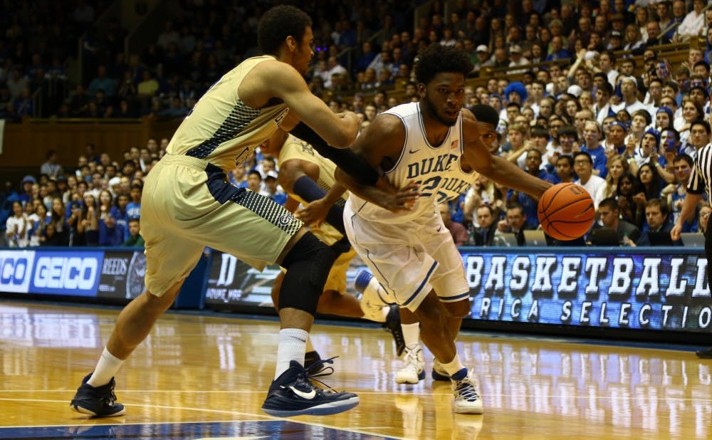 Freshman forward Justise Winslow has posted the first two double-doubles of his Duke career in the past two games.