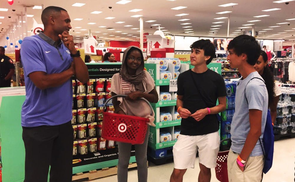 Grant Hill chatted with members of the Class of 2020 Thursday night.