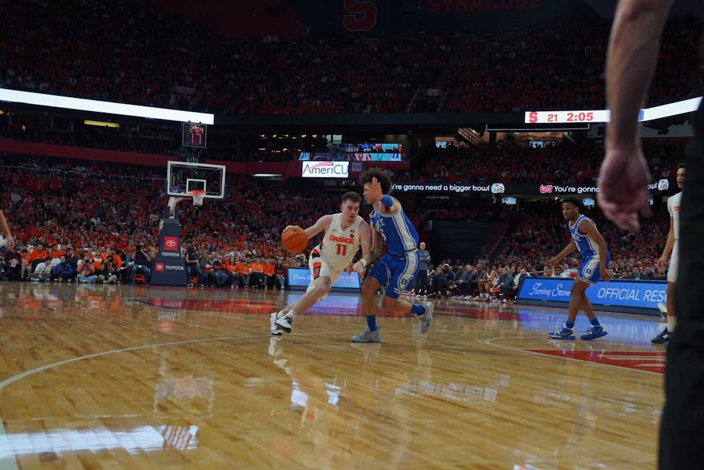 Duke freshman Tyrese Proctor in the first half of Duke's win at the JMA Wireless Dome.