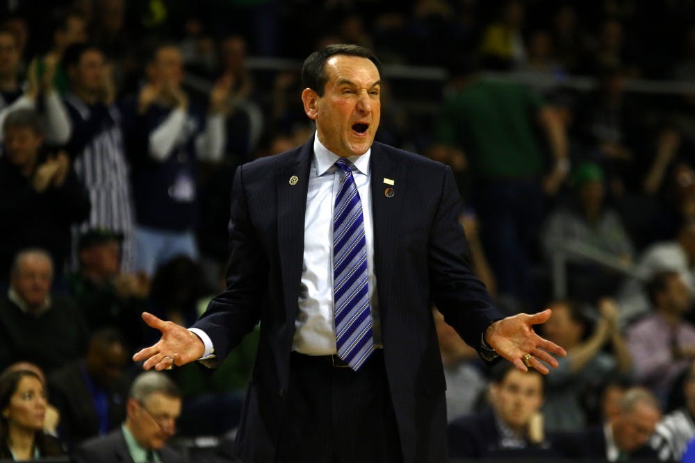 Duke head coach Mike Krzyzewski's halftime speech paid immediate dividends as the Blue Devils rattled off a 10-0 run early in the second half.