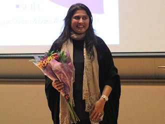 Award-winning Pakistani filmmaker Sharmeen Cinoy spoke about her films that focus on women in Pakistan Thursday evening.