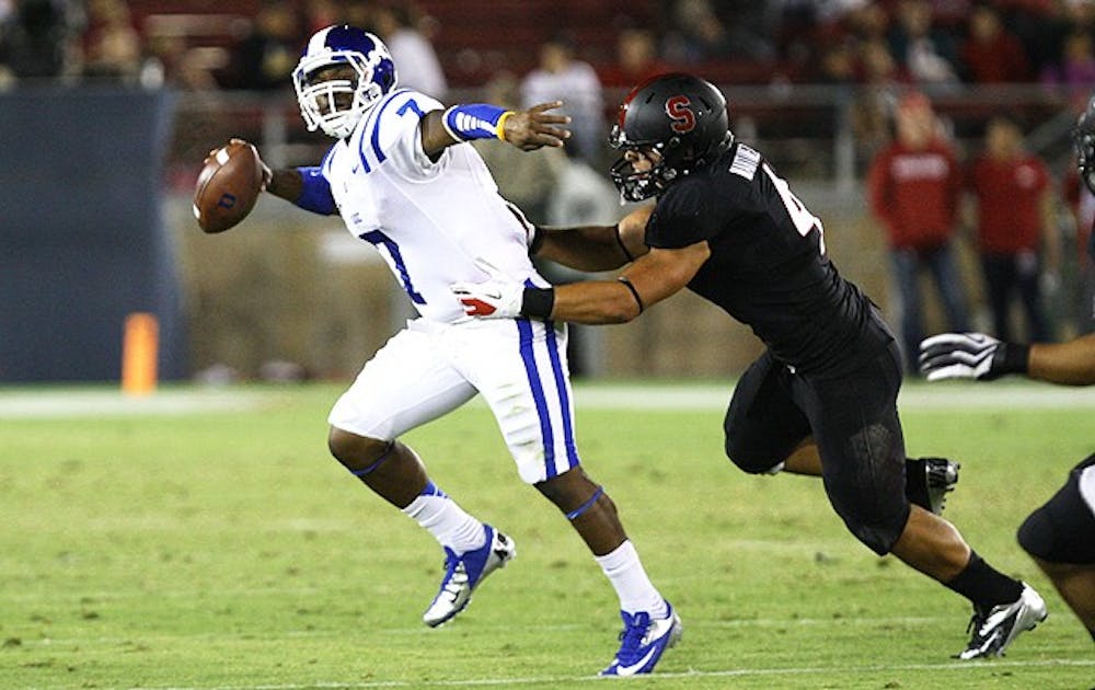 Substituting iPads for traditional playbook binders has made studying for games more convenient, Duke backup quarterback Anthony Boone said.