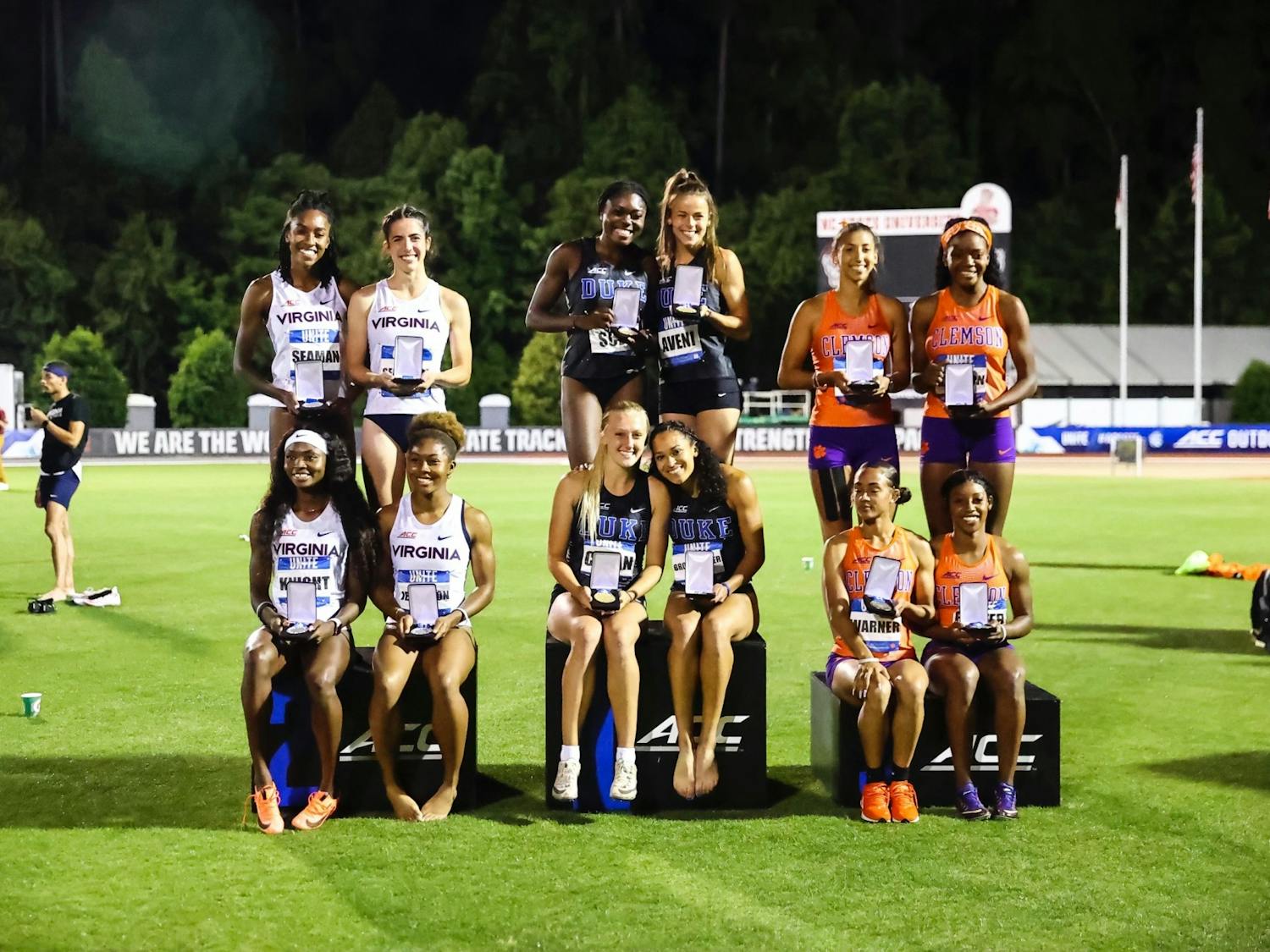 The women's 4x400 relay team took home gold Saturday.
