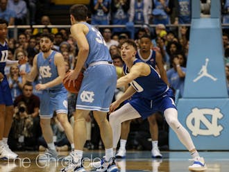 Alex O'Connell didn't play in the first half, but hit two huge threes the rest of the way to keep Duke in the game.