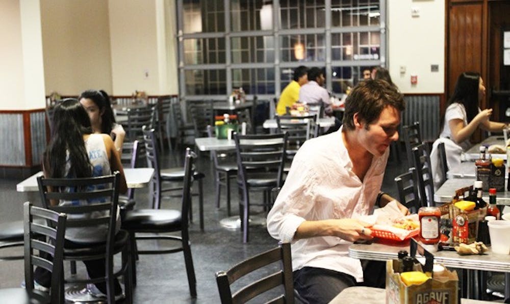 Pitchfork Provisions, the 24-hour eatery located in McClendon Tower, serves many students each weekend after midnight.