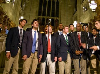 A cappella group The Pitchforks closed the Convocation ceremony with a performance of the Alma Mater.