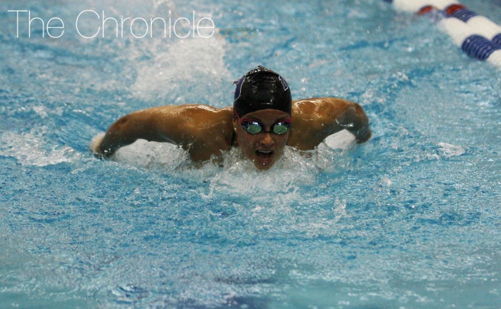 <p>The Blue Devils set several program records during their three-day competition.&nbsp;</p>