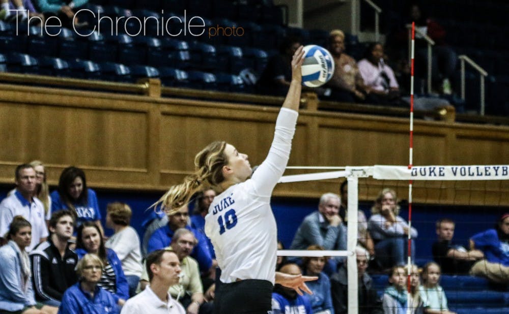 Junior Anna Kropf and the Blue Devils are now tied for third in the ACC.