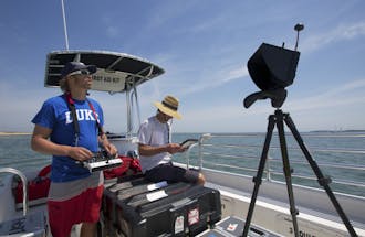 The Duke Marine Lab is working to develop the drone technology, which is a&nbsp;cheaper and more efficient way to collect data.&nbsp;