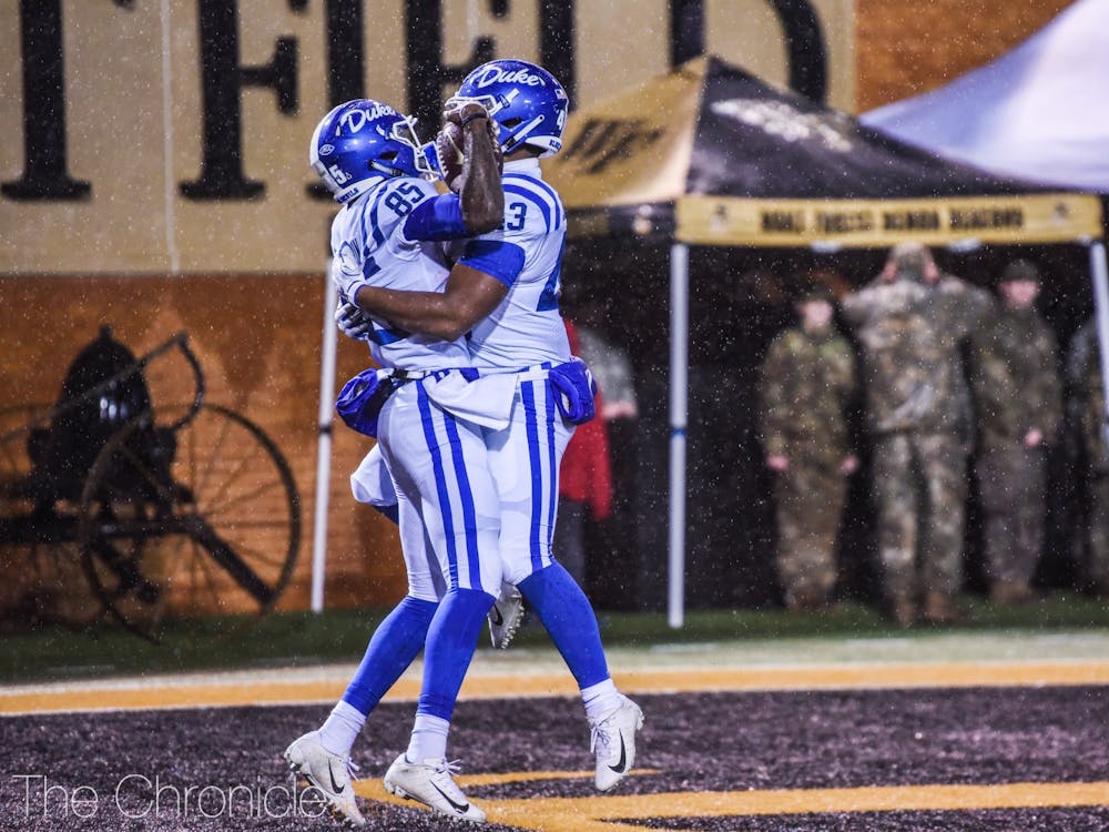 Damond Philyaw-Johnson (left) scored his first career touchdown on a 97-yard kickoff return in the first half