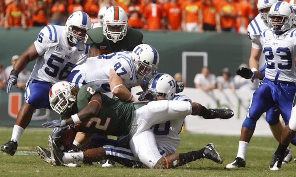 Duke's defense earns a B- for its performance against Miami Saturday.
