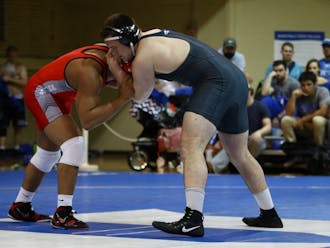 Heavyweight Brendan Walsh and the Blue Devils were left looking for answers after Walsh appeared to escape in the final match of Wednesday’s dual meet against Gardner-Webb.