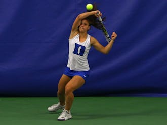 Playing without their top two singles players, the Blue Devils rose to the challenge to take down No. 24 Syracuse Friday afternoon.