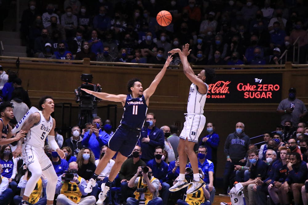 Duke is favored by five points heading into its road rematch against Virginia.