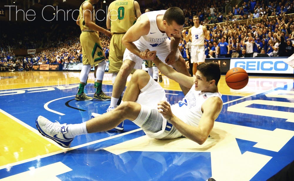 <p>Grayson Allen and Marshall Plumlee went through a two-game ACC skid last January, including a home loss to Miami. They'll look to get Duke back on track Monday against the Orange.</p>