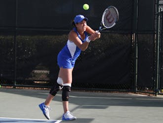 Junior Beatrice Capra earned the match-clinching singles victory for the Blue Devils Saturday.