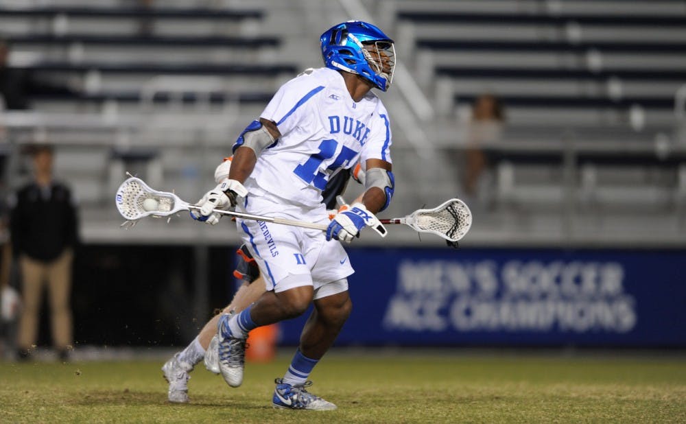 <p>Senior midfielder Myles Jones became the first midfielder in Duke history to reach 100 career goals last weekend and will get a homecoming trip Saturday against the Crimson in Hempstead, N.Y.</p>