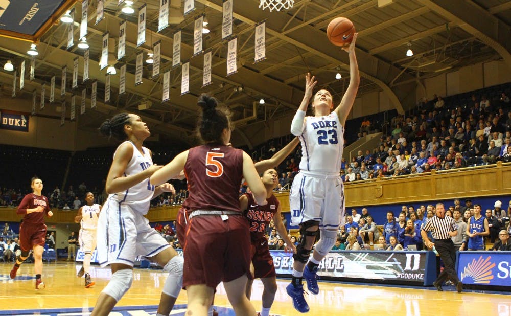 Redshirt freshman Rebecca Greenwell had her fifth 20-point game of the season in Thursday's win against Virginia Tech.