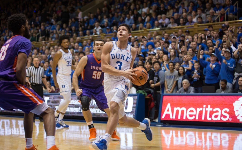 Grayson Allen made four 3-pointers to help Duke to a lights-out night from downtown.