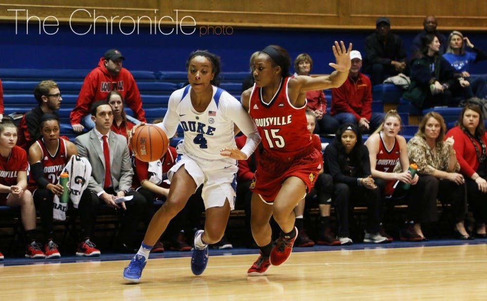 <p>Lexie Brown combined for 13 steals in Duke's three games this week.</p>