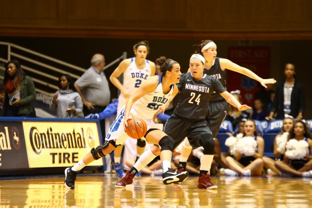 Redshirt sophomore Rebecca Greenwell totaled 17 points in Duke's win against Minnesota Thursday, as the Blue Devils continued their strong offensive performance from their&nbsp;Cancún trip.