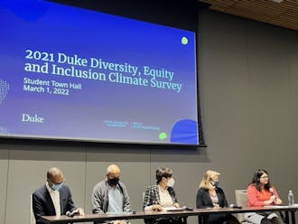 Duke held a student town hall meeting Tuesday evening to discuss the results of their 2021 Diversity, Equity and Inclusion Climate Survey.