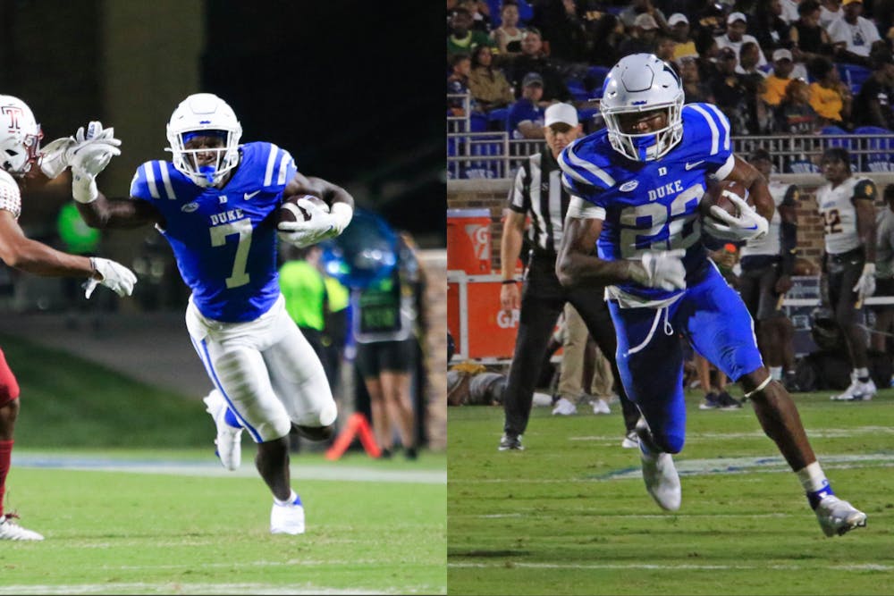 Jordan Waters (left) and Jaylen Coleman (right) have led the Blue Devils to one of the most efficient offenses in the country. 
