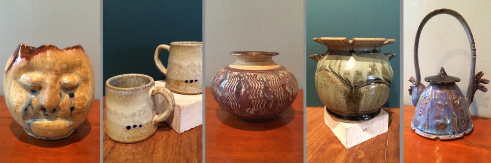Salazar has made a wide variety of pottery pieces in his spare time.