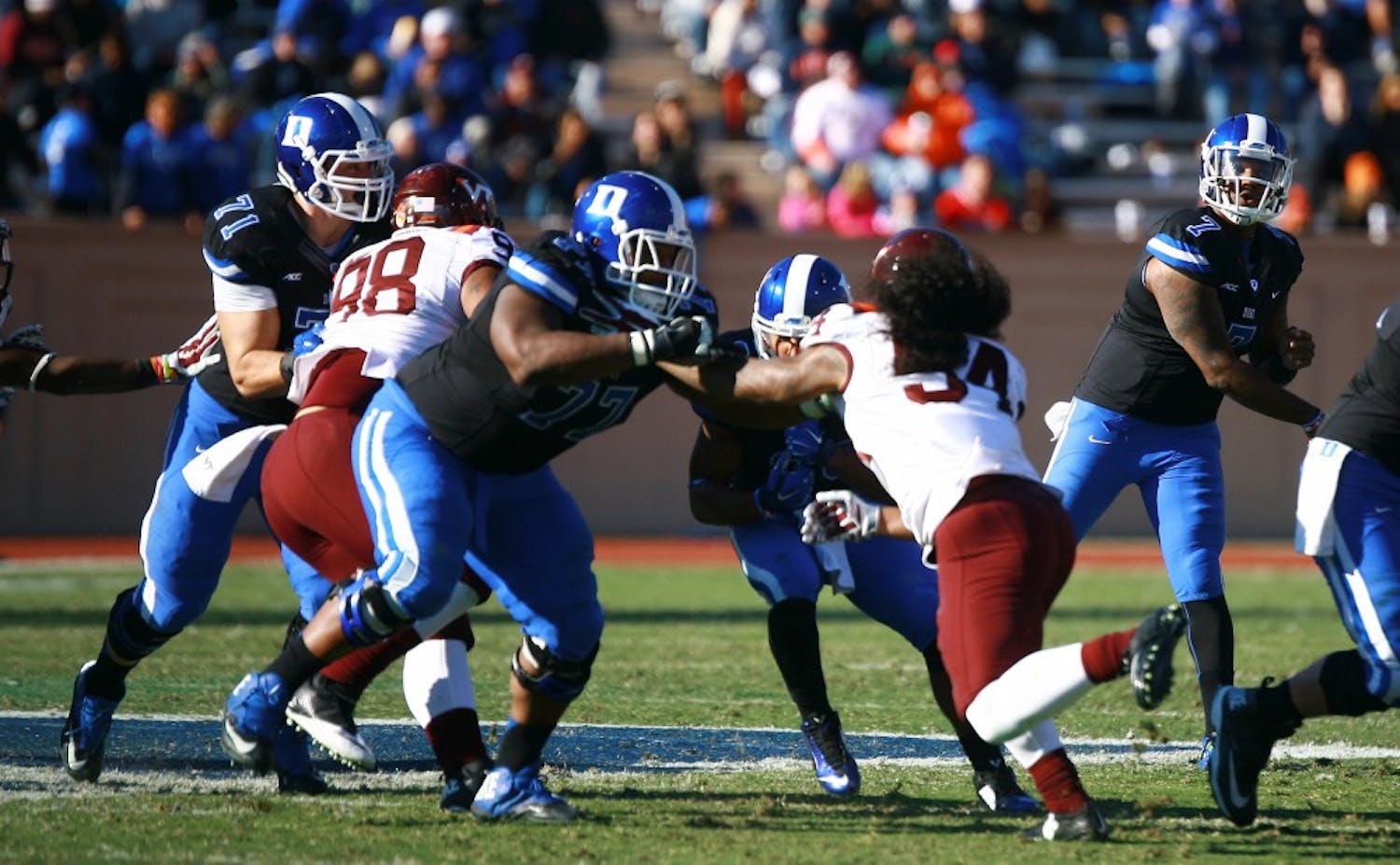 Redshirt senior Laken Tomlinson has started 51 consecutive games for Duke and is set to be a first-round draft pick in the 2015 NFL Draft.