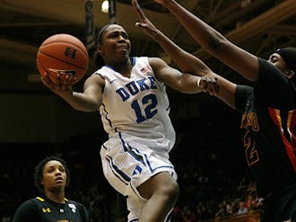 Duke’s Chelsea Gray will look to control the tempo tonight against Clemson and the Lady Tigers’ freshman point guard Nikki Dixon.