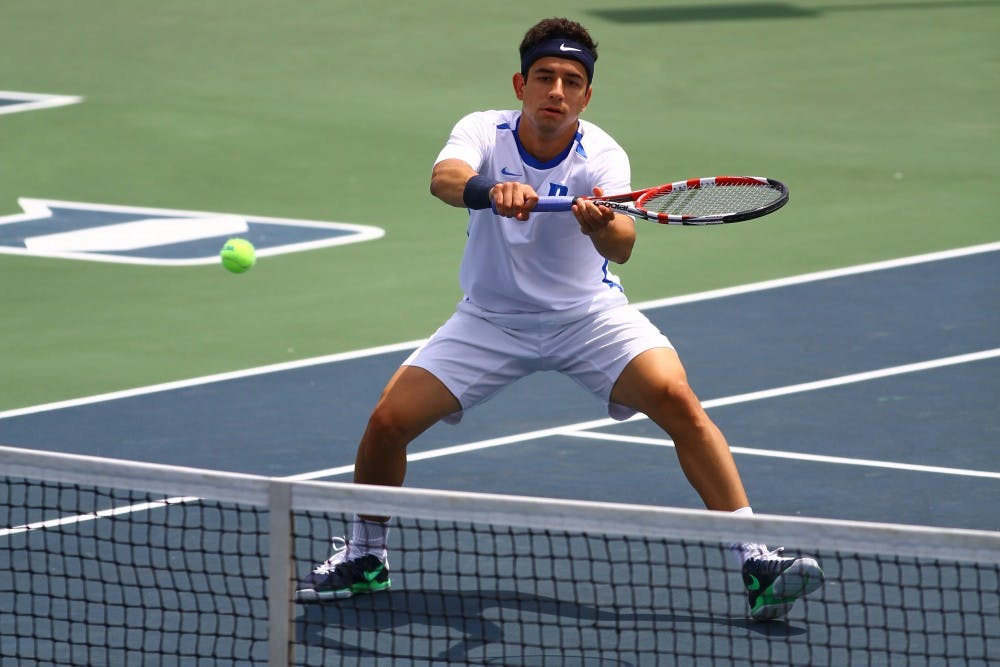 Duke’s Bruno Semenzato won a singles and doubles title at the Fab Four Invitational.