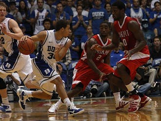 Seth Curry had 17 points, and Duke blew out Miami last night in Cameron Indoor Stadium, winning 79-45.