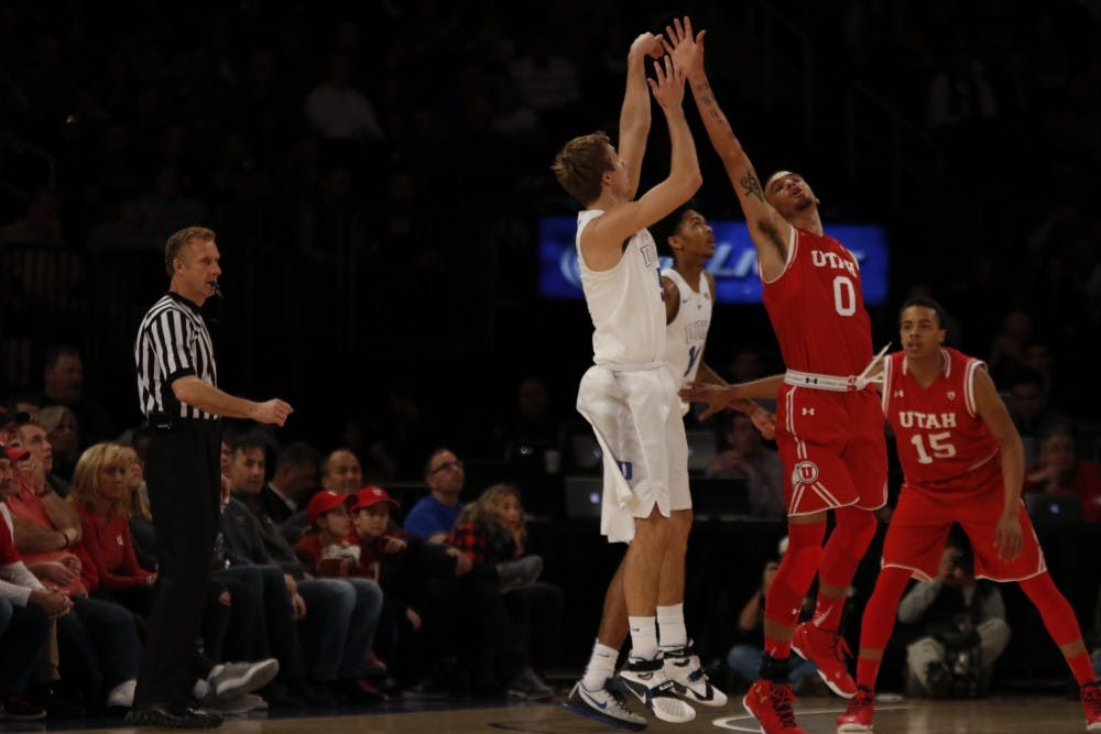 <p>Freshman Luke Kennard scored a career-high 24 points&mdash;including a 4-point play with less than 10 seconds remaining in overtime&mdash;but the Blue Devils shot just 29.9 percent from the floor as a team.</p>