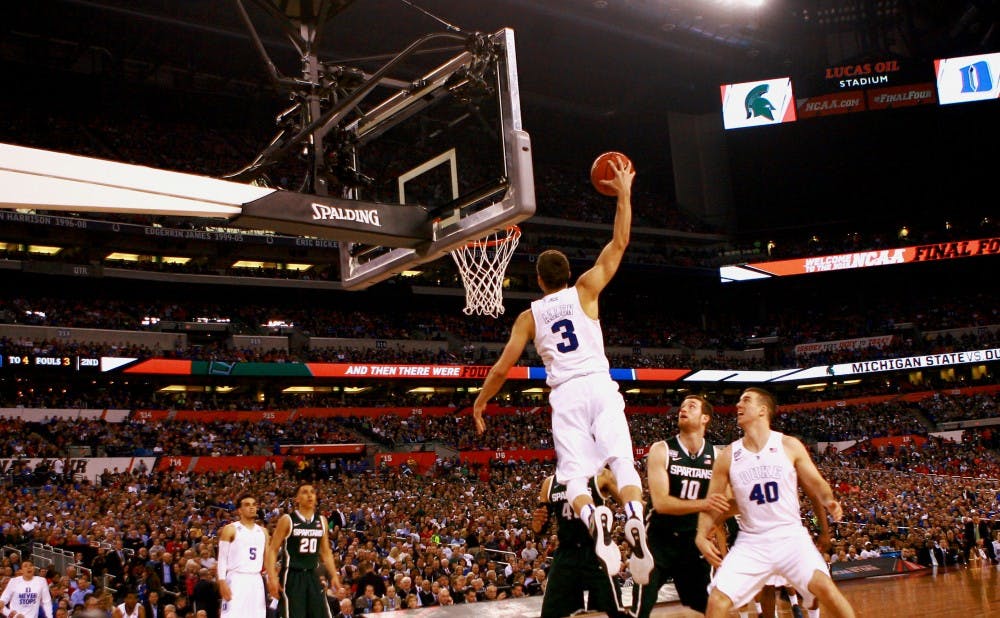 Freshman Grayson Allen electrified Blue Devil fans in the Final Four, throwing down a one-handed jam in the semifinals against Michigan State and dropping 16 points against Wisconsin in the title game.