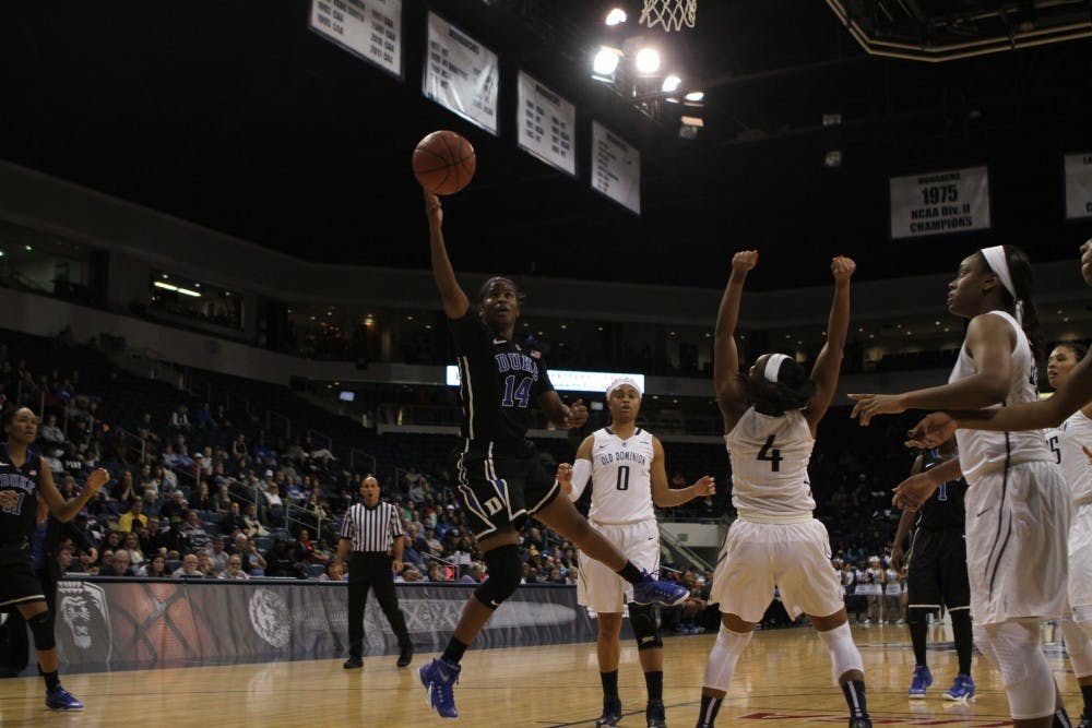 Senior Ka'lia Johnson posted the seventh triple-double in Duke women's basketball history Thursday night at Old Dominion.