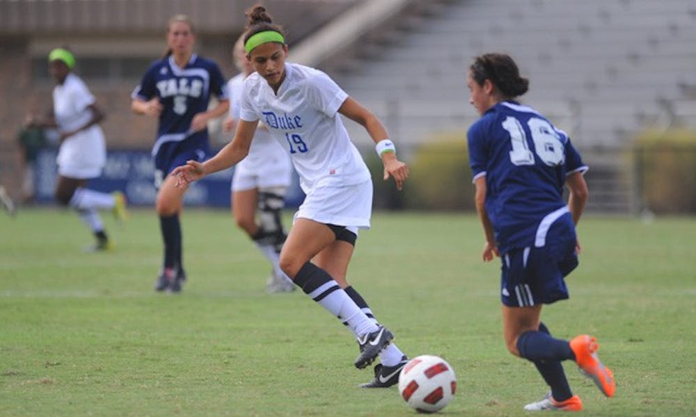 Kim DeCesare, who scored her second goal of the year Sunday, will be challenged by a top Cavalier defense.