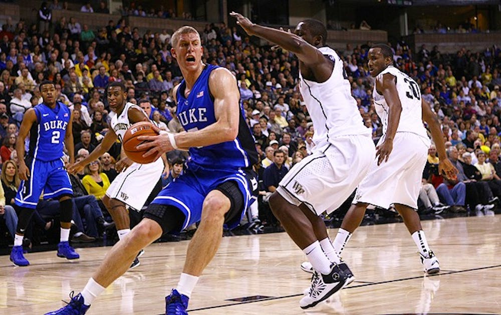 Mason Plumlee scored a career-high 32 points in Duke's win against Wake Forest, doing so on 12-of-15 shooting.